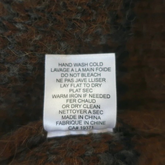 RE/DONE 50s Raglan Crew Sweater Brown Fair Isle Wool-Alpaca Size Medium - Picture 7 of 7